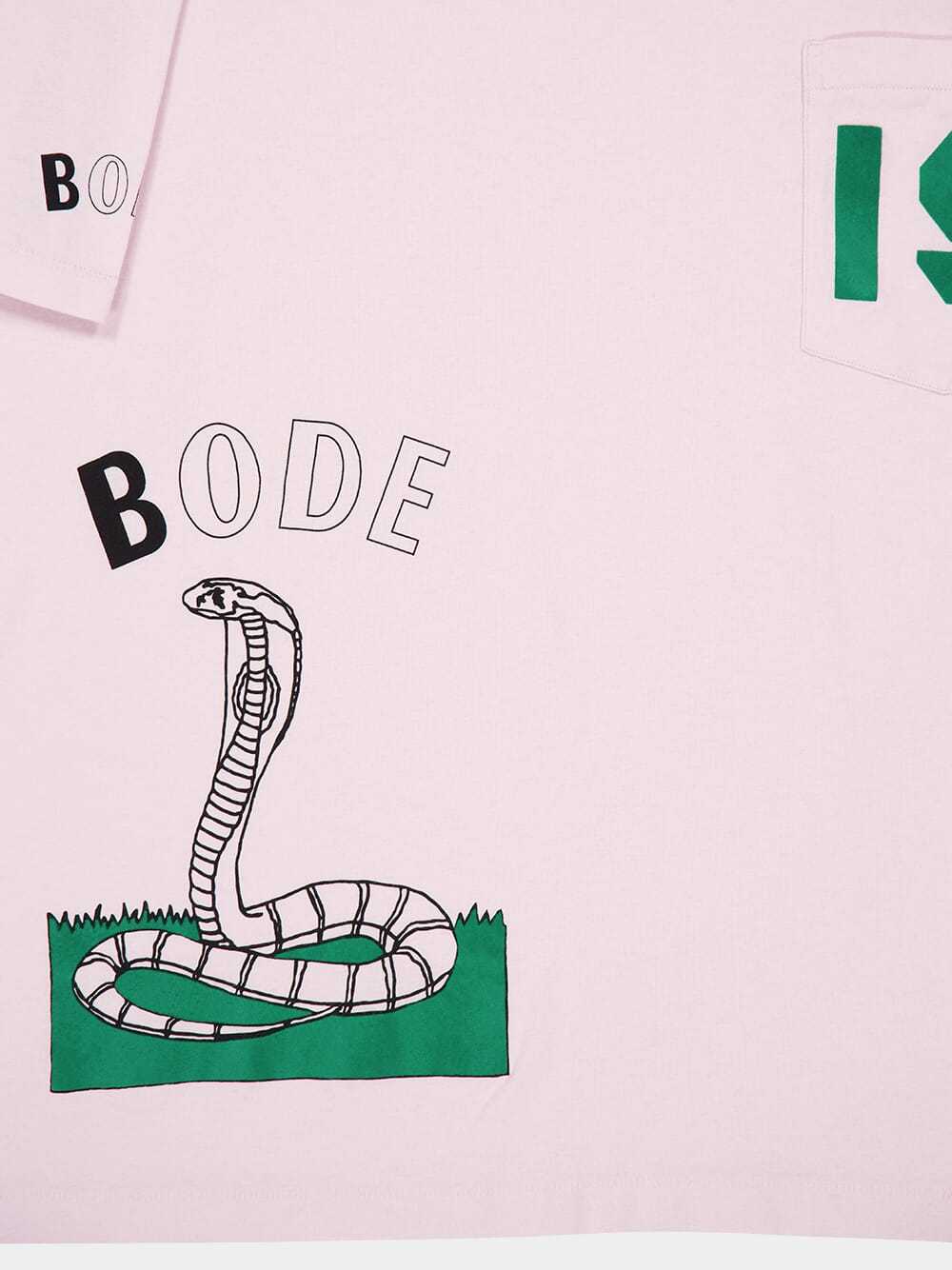 Bode Cobra Graphic Pocket T-shirt In Pink