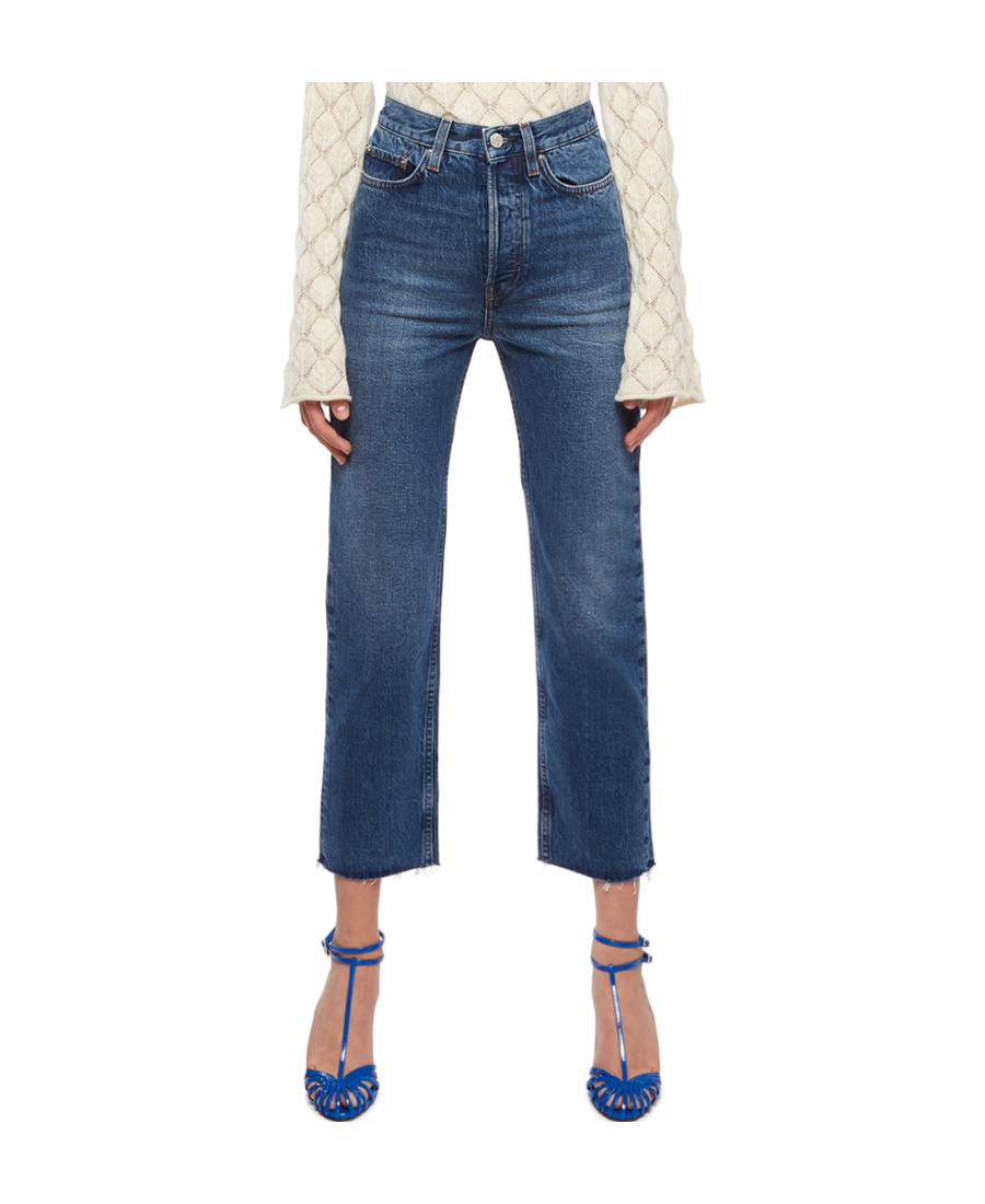 Totême Cropped Straight-leg Jeans In Blue
