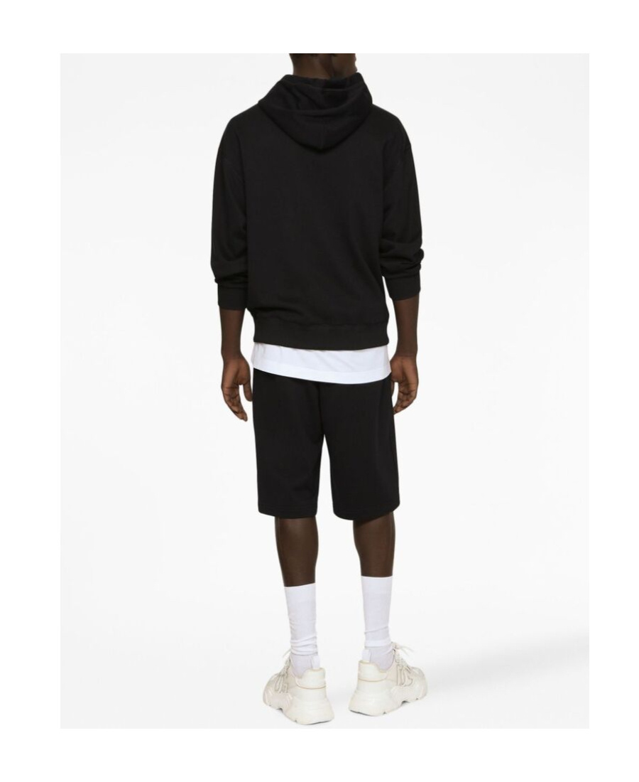 Dolce & Gabbana Logo-patch Drawstring Track Shorts In Black