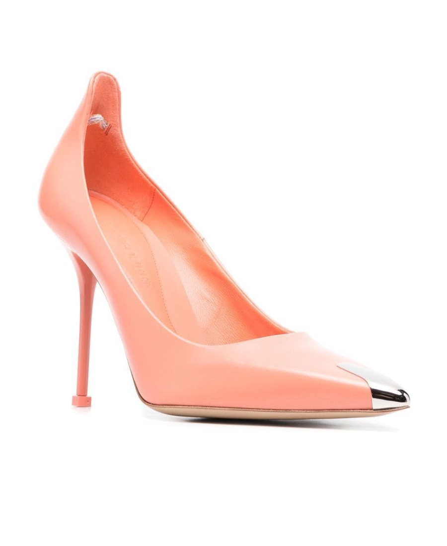 Alexander Mcqueen 110mm Metal-toecap Pumps In Pink