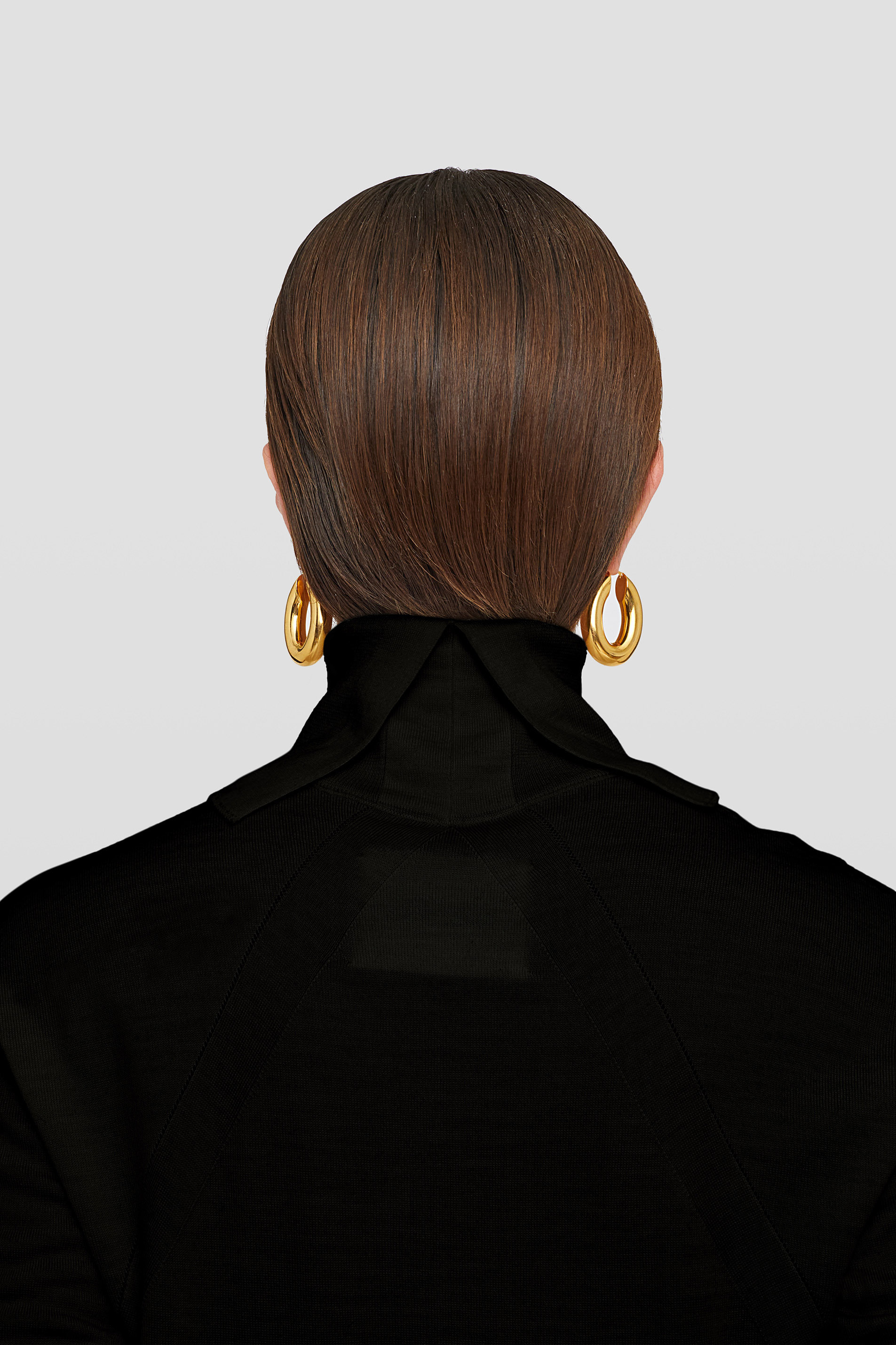 Jil Sander Wool Sweater With Turtleneck And Ribbed Finish In Black