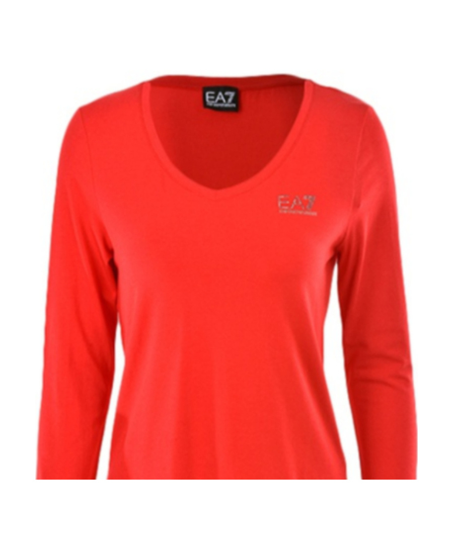 Ea7 Logo T-shirt In Red