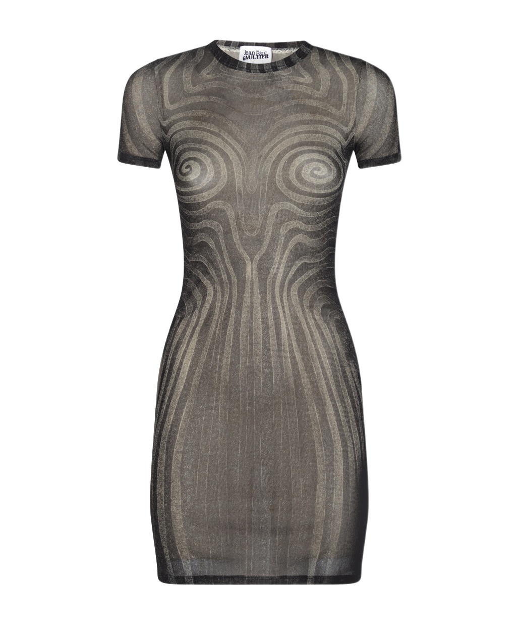 Shop Jean Paul Gaultier The Short Spirale Dress In Gray