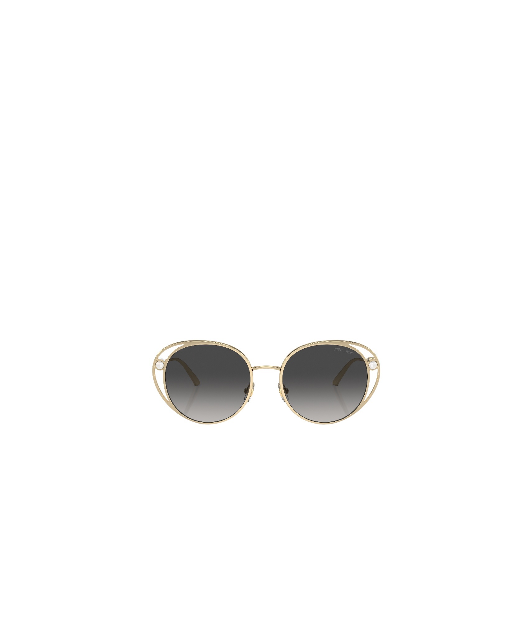 Jimmy Choo Eyewear Round Frame Sunglasses In Black