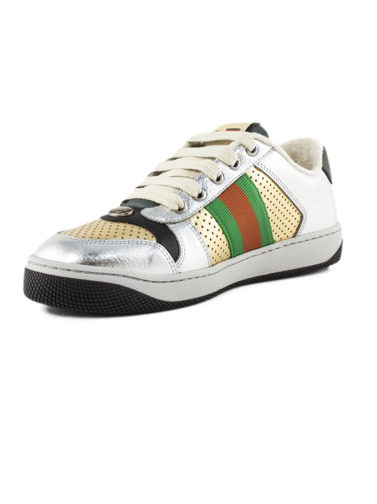 Gucci Screener Low-top Sneakers In Gray