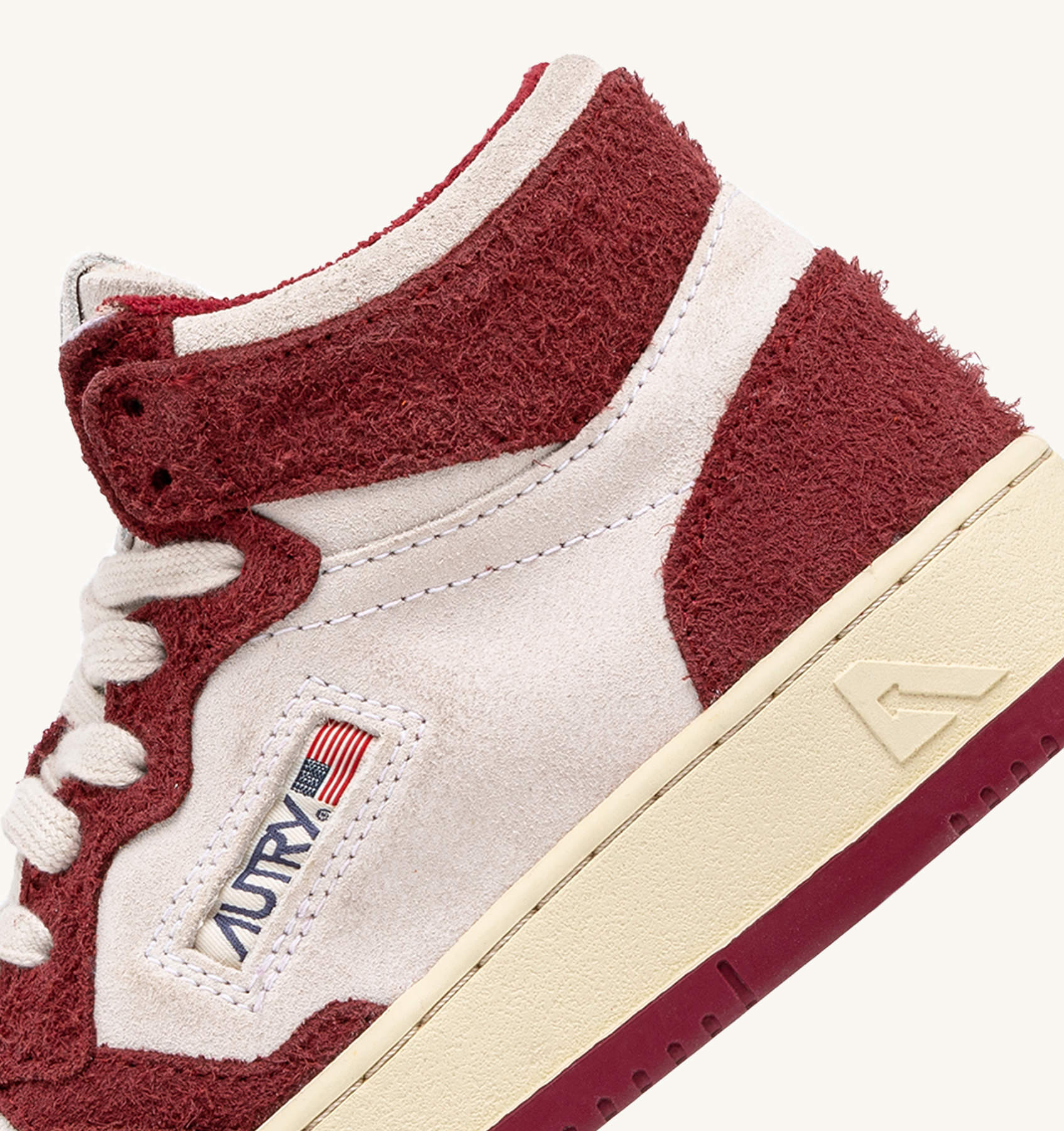 Autry Tie High-top Casual Shoes In Nude