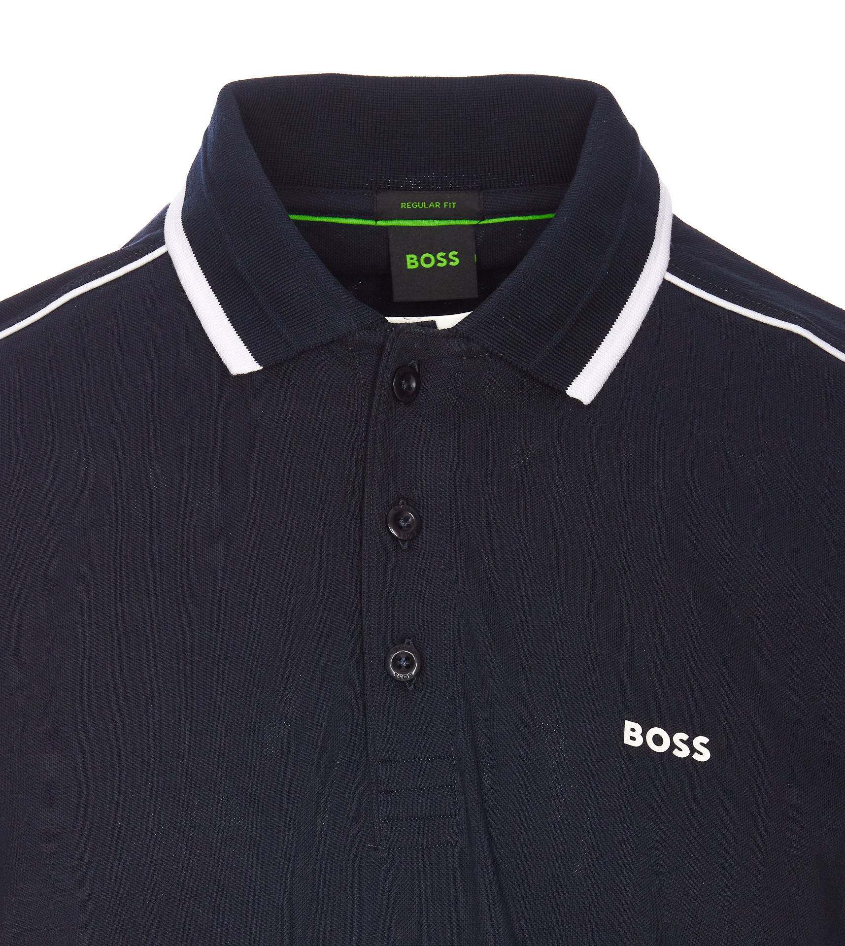 Hugo Boss Logo-print Cotton Polo Shirt In Black