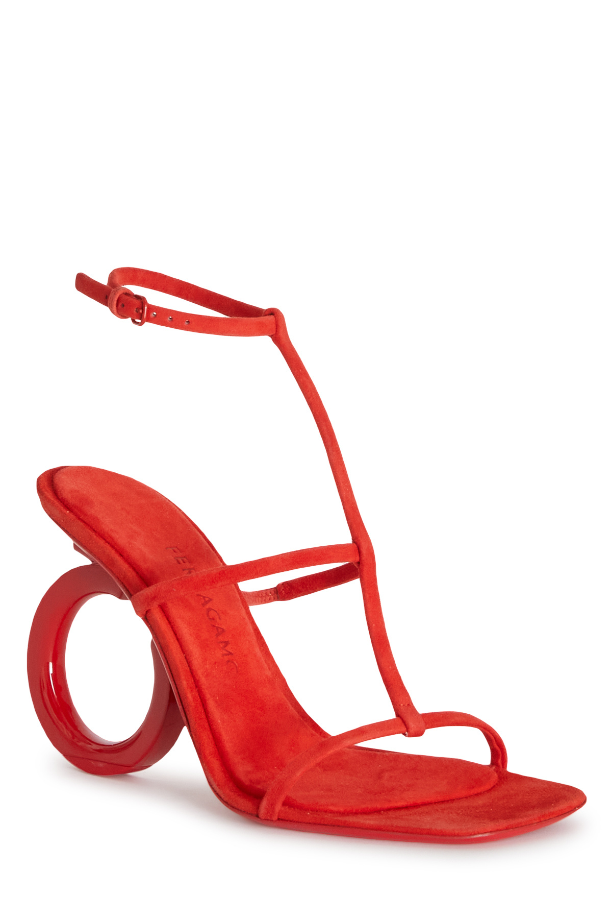 Ferragamo Clasp High-heeled Sandals In Red