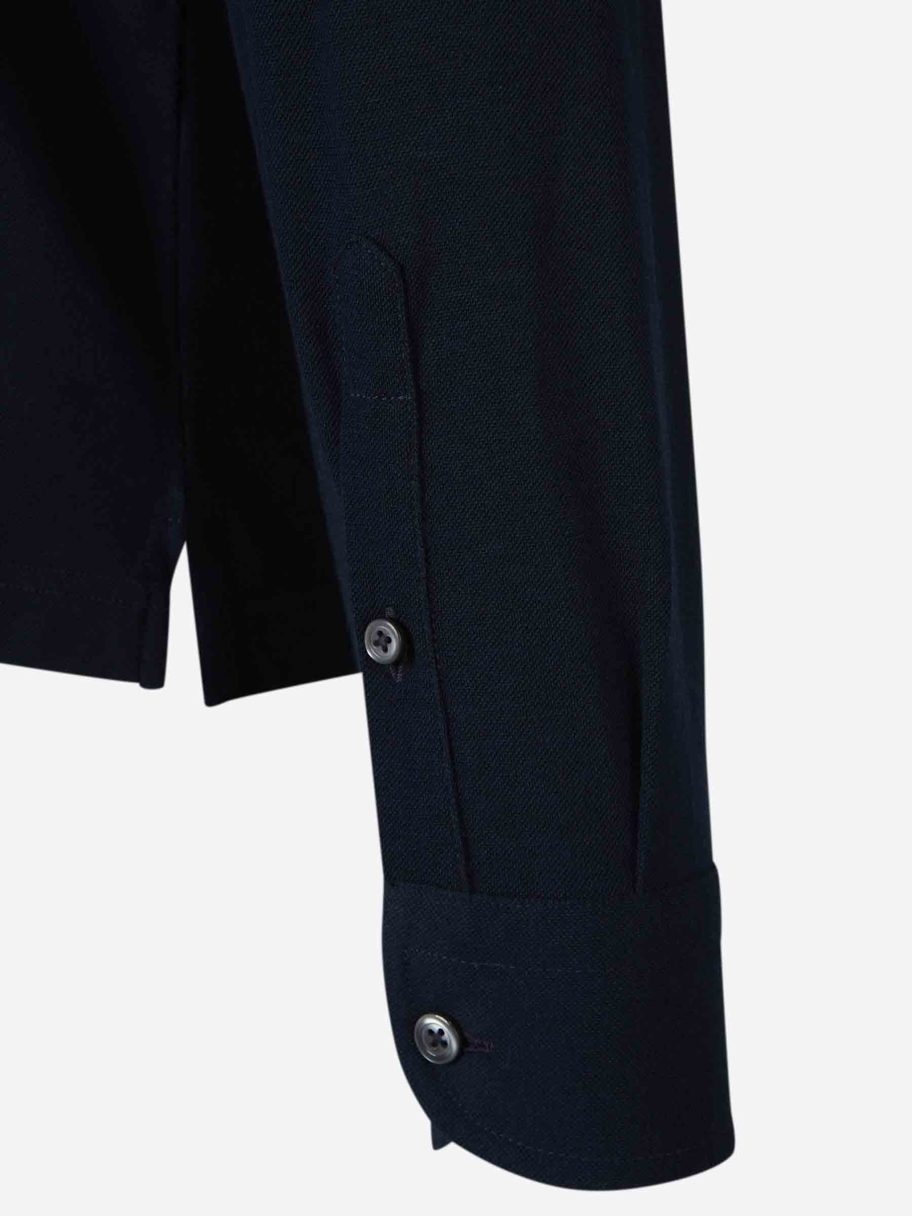 Gran Sasso Long-sleeve Button Polo Shirt In Black