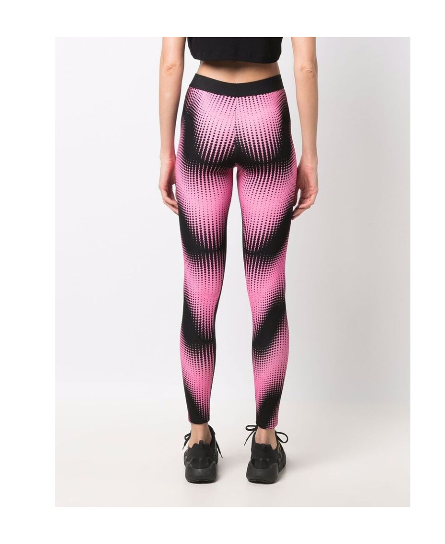 Shop Rabanne Abstract-print Leggings In Pink