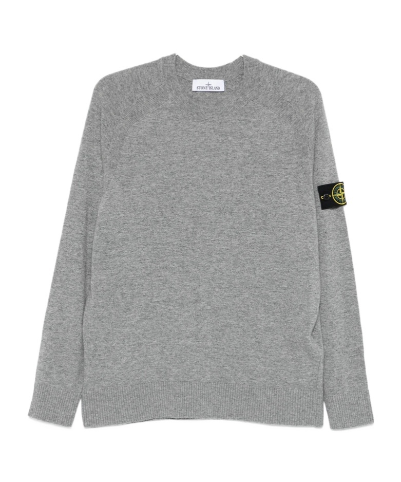Stone Island Jersey With Logo In Gray