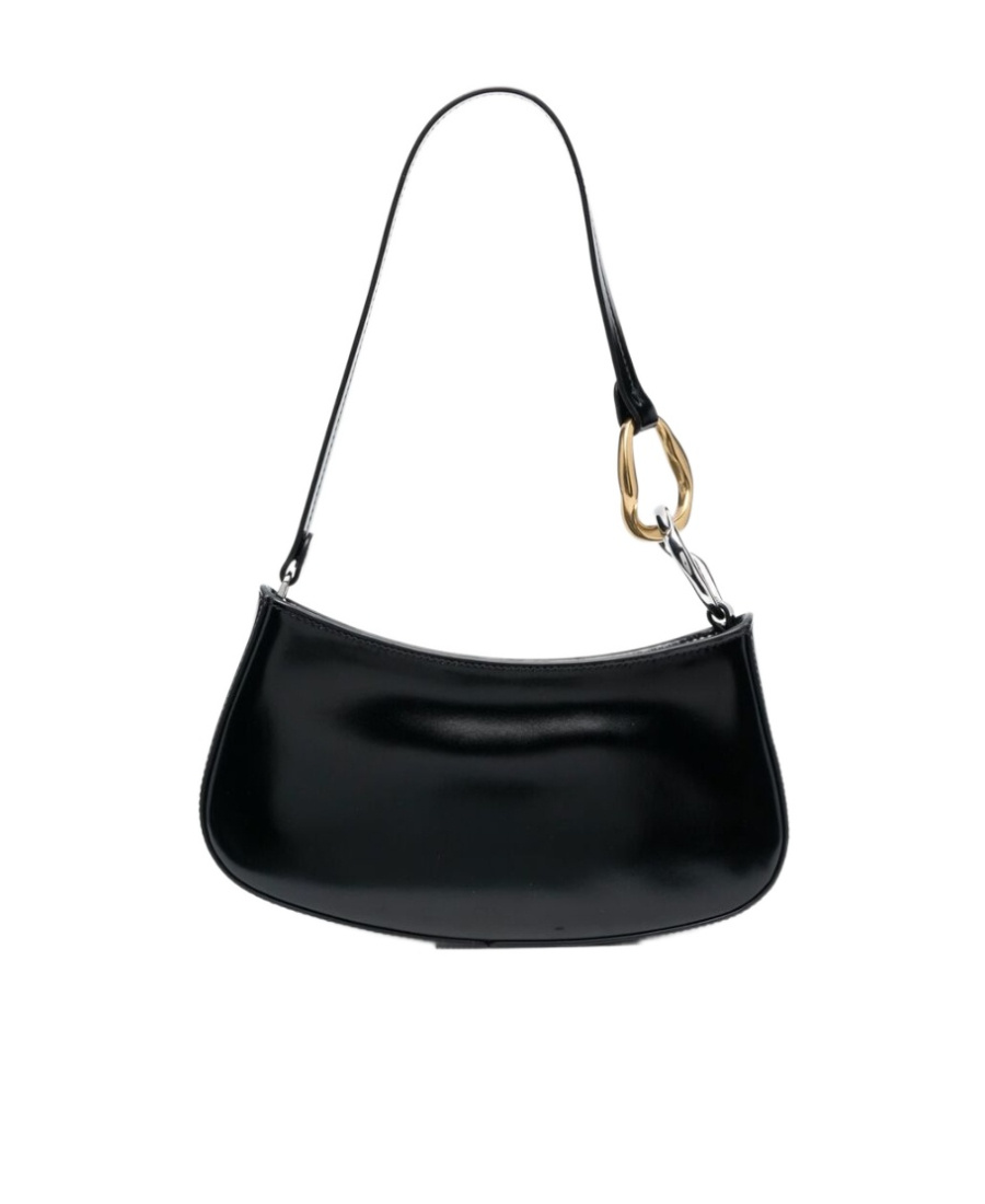 Shop Staud Logo Shoulder Bag In Black