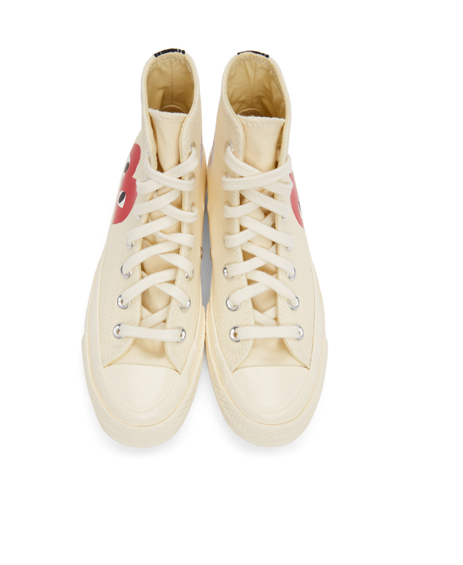 Comme Des Garçons Play Off-white Converse Edition Half Heart Chuck 70 High Sneakers