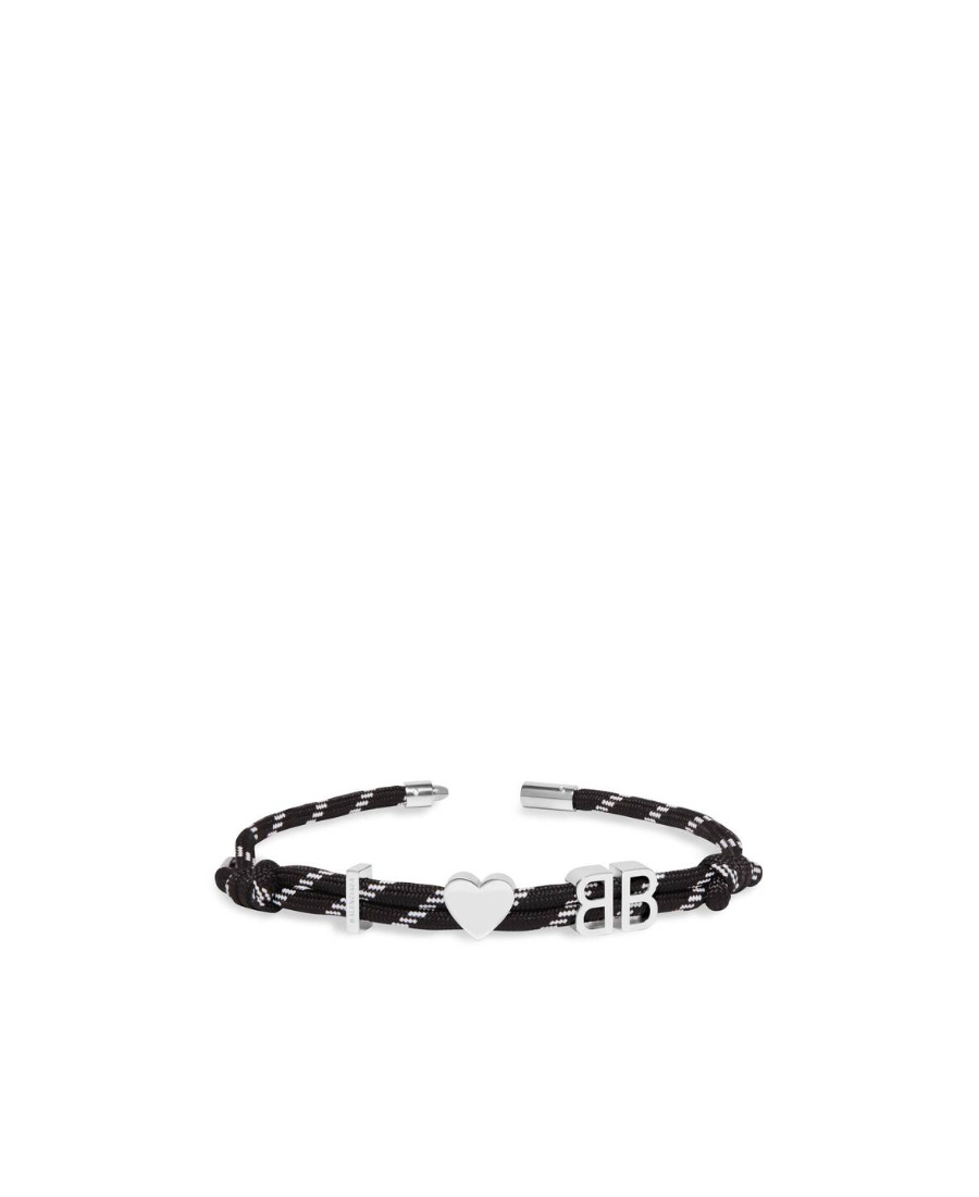 Balenciaga I Love Bb Choker Necklace In Black