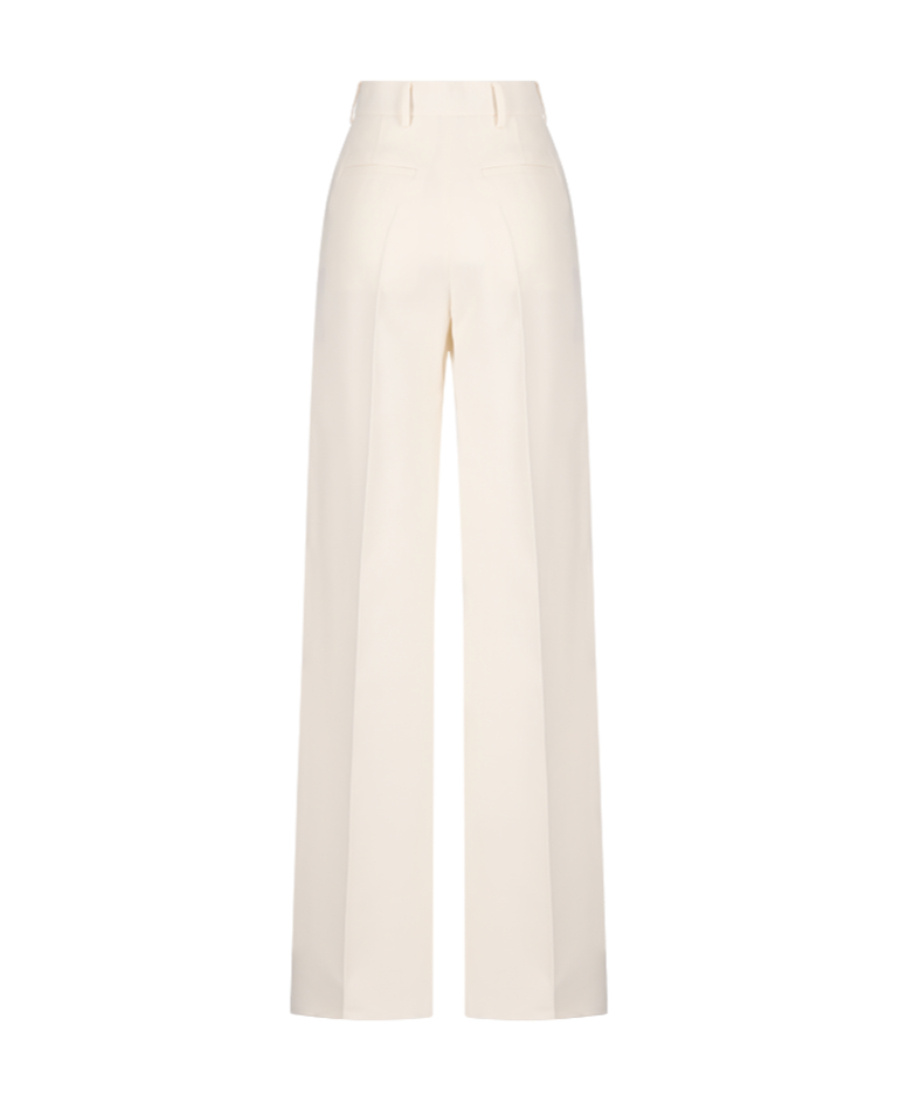 Valentino Wide-legged Casual Pants In Ivory White