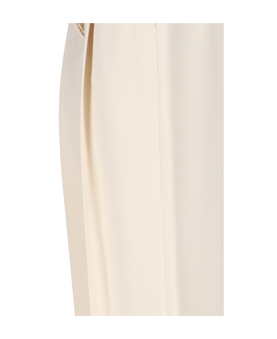 Ermanno Scervino Crepe Wide-leg Trousers In White