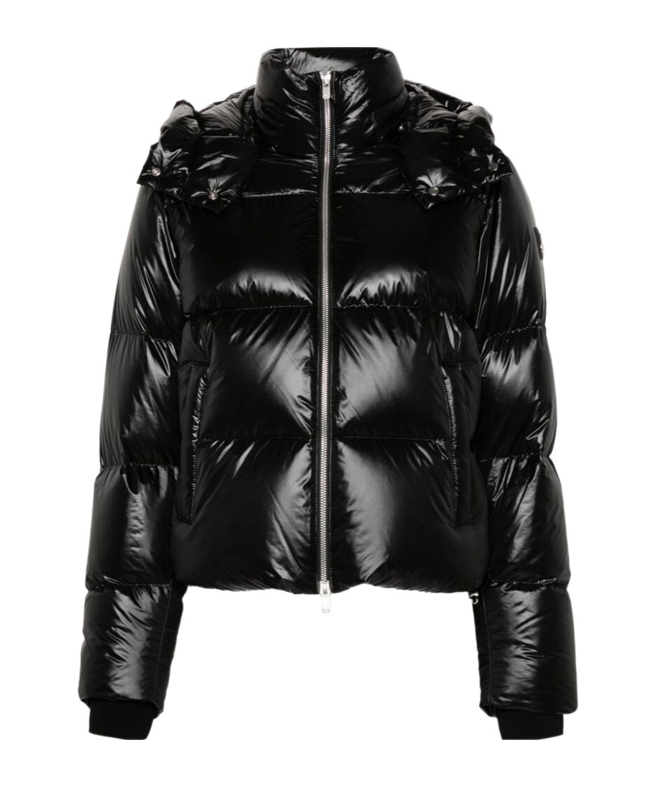 Moose Knuckles Logo-patch Jacket In Black