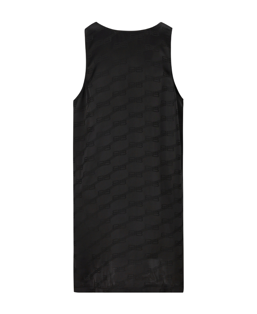 Balenciaga Abito Stile Canotta Bb Monogram Da Donna In Nero In Black