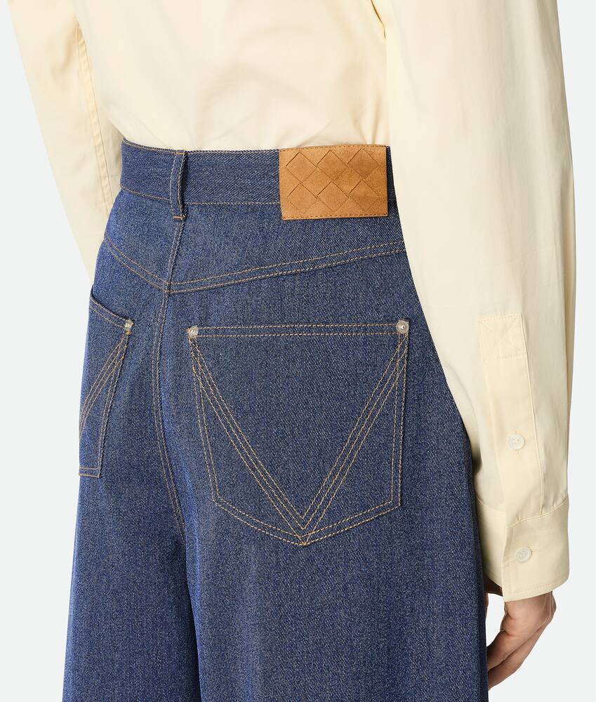 Bottega Veneta Wool-blend High-waist Jeans In Blue