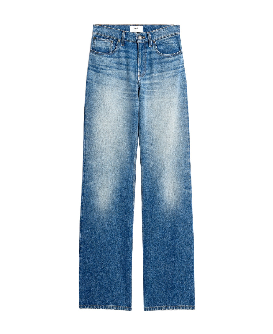 Ami Alexandre Mattiussi Flare Fit Denim Pants In Blue