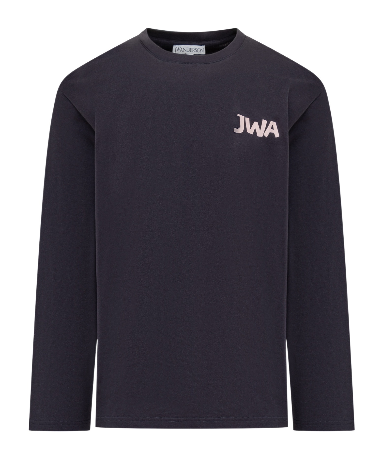 Jw Anderson Navy 'jwa' Back Print Long Sleeve T-shirt In Black