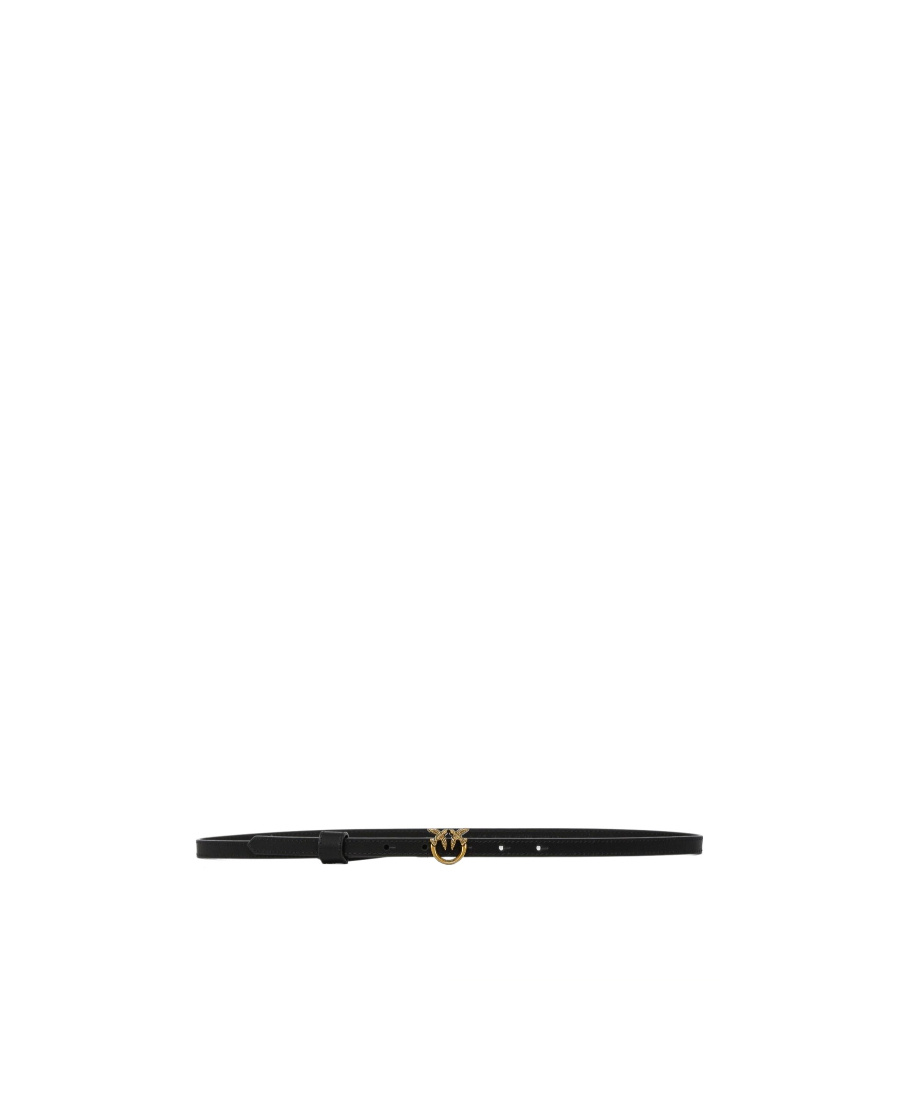 Shop Pinko Love Bird Buckle Belt In Black