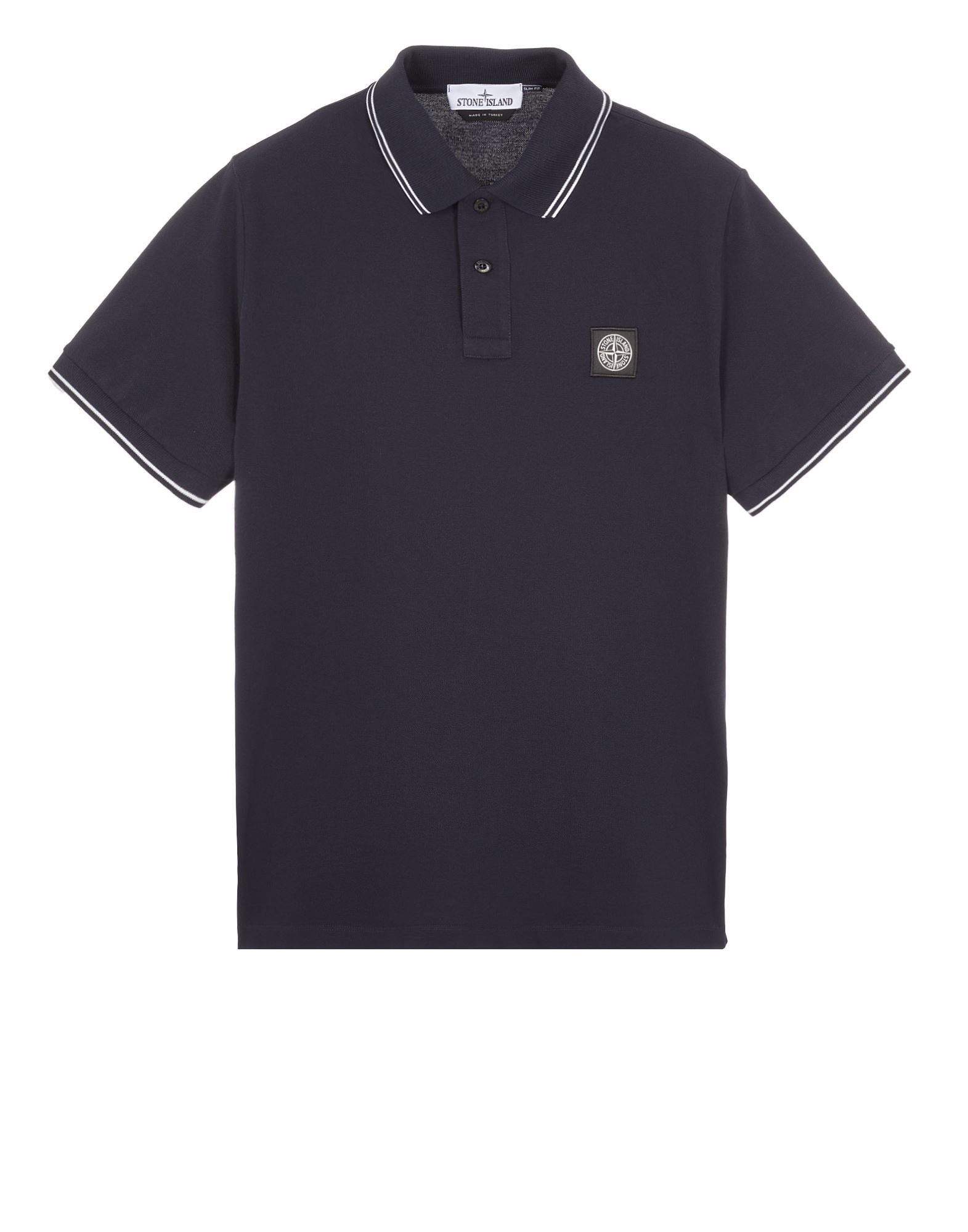STONE ISLAND STONE ISLAND LOGO PATCH SHORT-SLEEVED POLO SHIRT