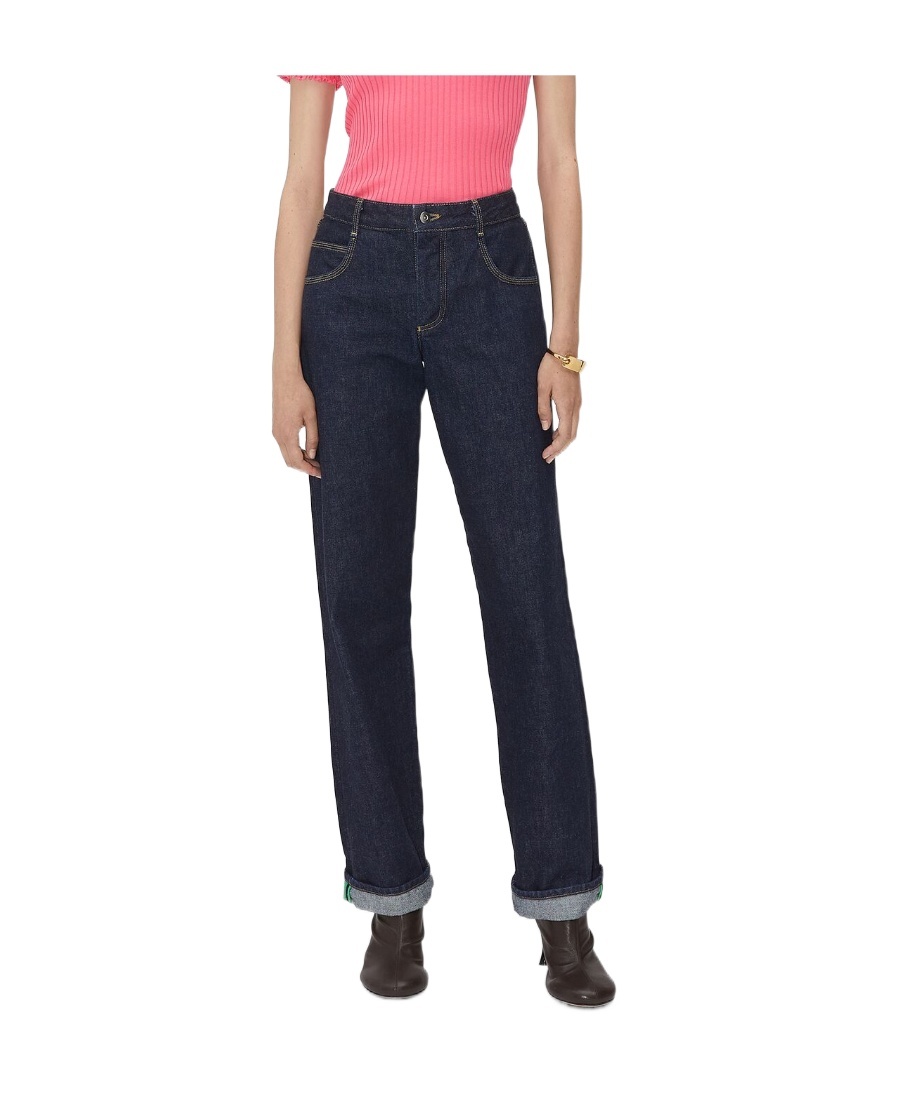 Bottega Veneta High-rise Straight-leg Jeans In Blue