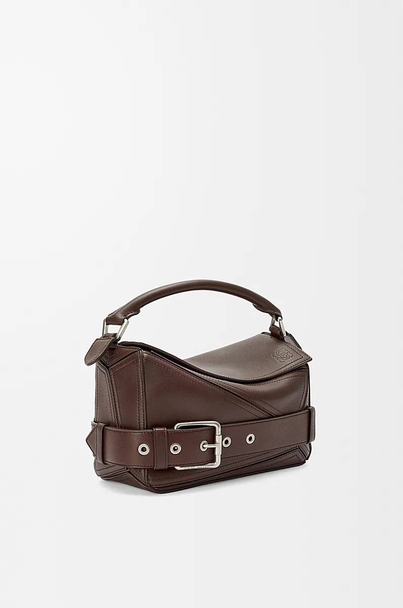 Loewe Puzzle Biker Top-handle Bag In Shiny Leather