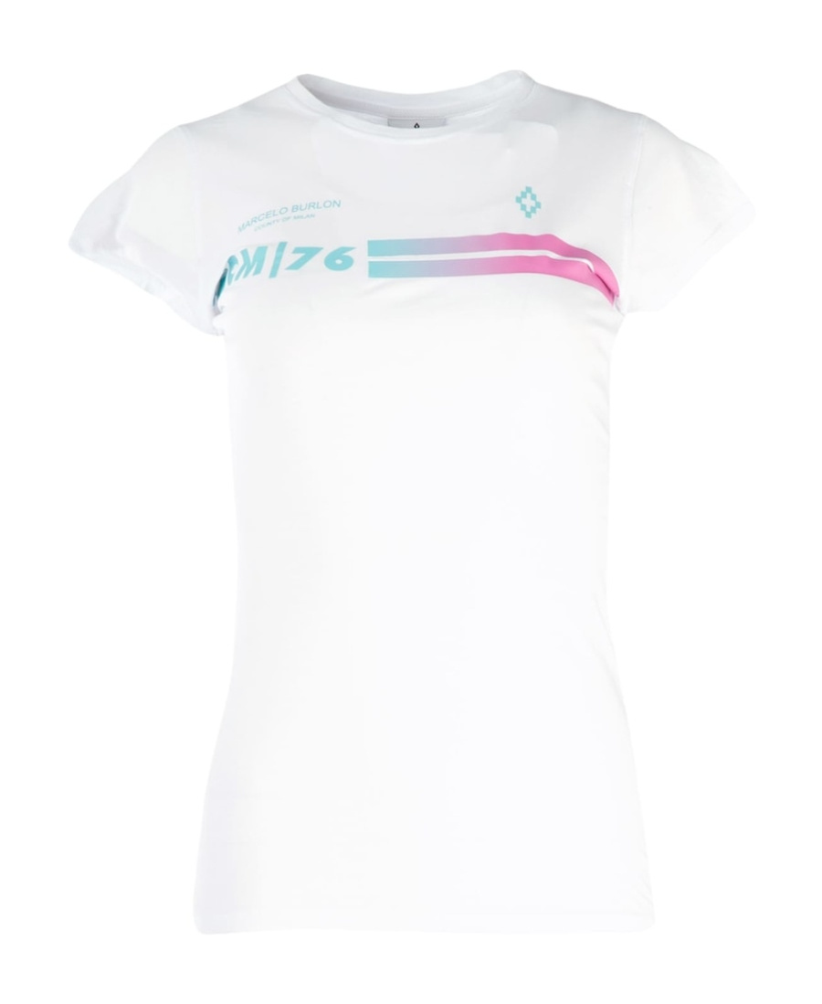 Marcelo Burlon County Of Milan Logo Wing Printed T-shirt In White