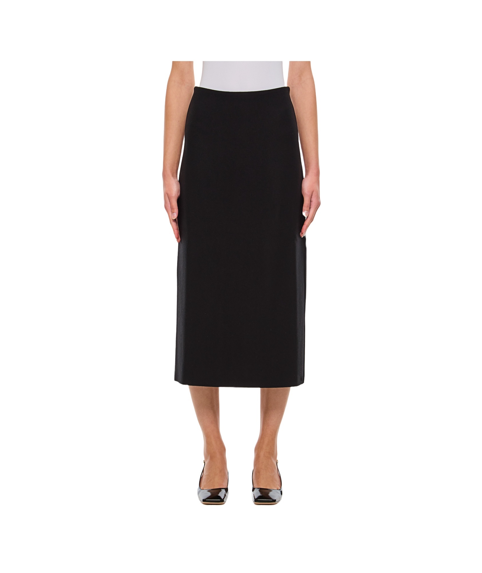 Gabriela Hearst Manuela Crepe Midi Skirt In Black
