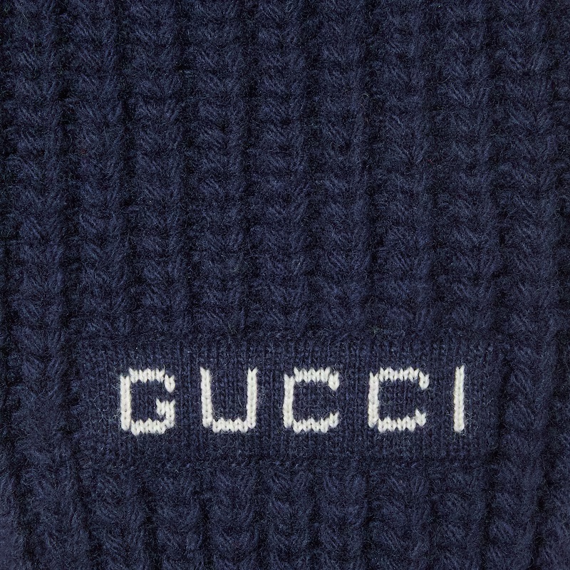 Gucci Rib Knitted Wool Sweater In Black