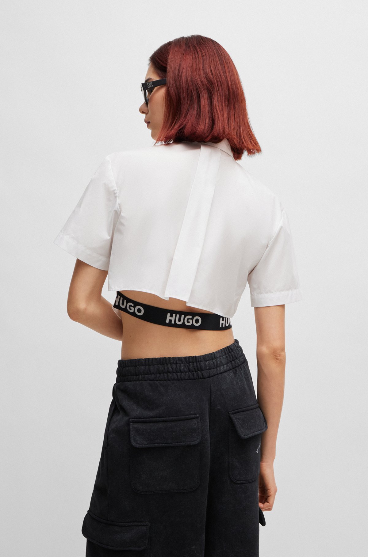 Hugo Boss A Short Sleeved Shirt In White
