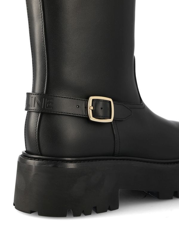 Celine Triope Buckle Boots In Black