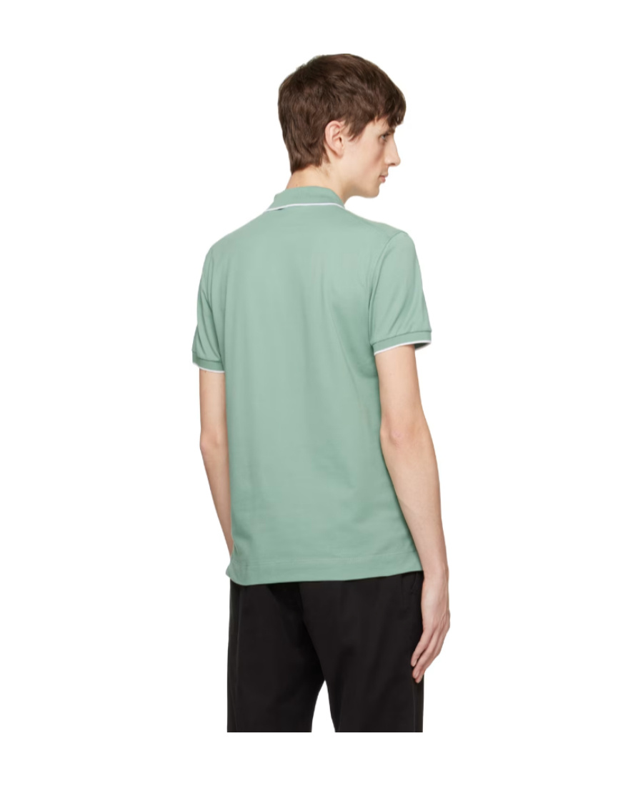 ZEGNA LOGO-EMBROIDERED POLO SHIRT
