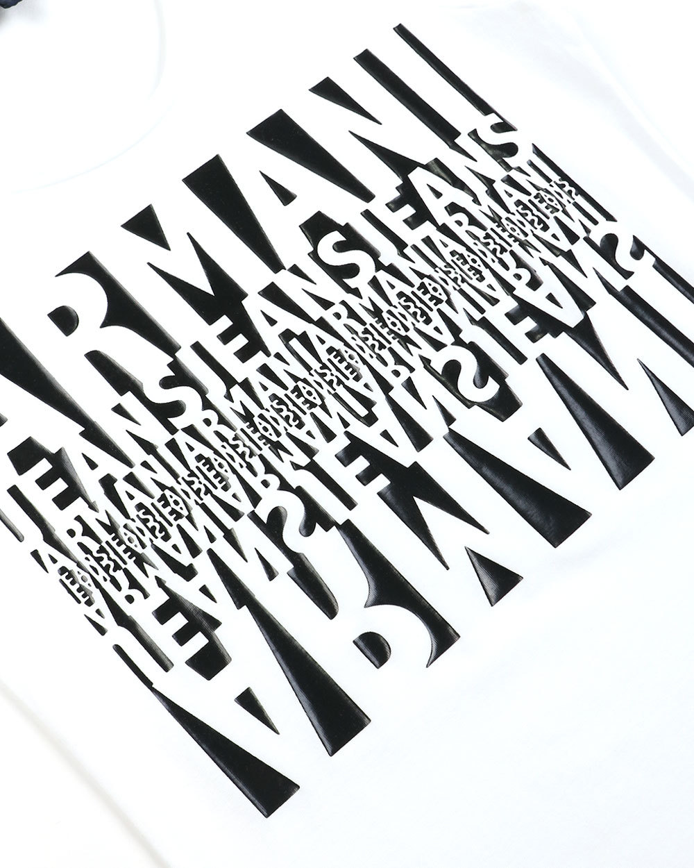 Armani Jeans Round-necked Logo T-shirt In White