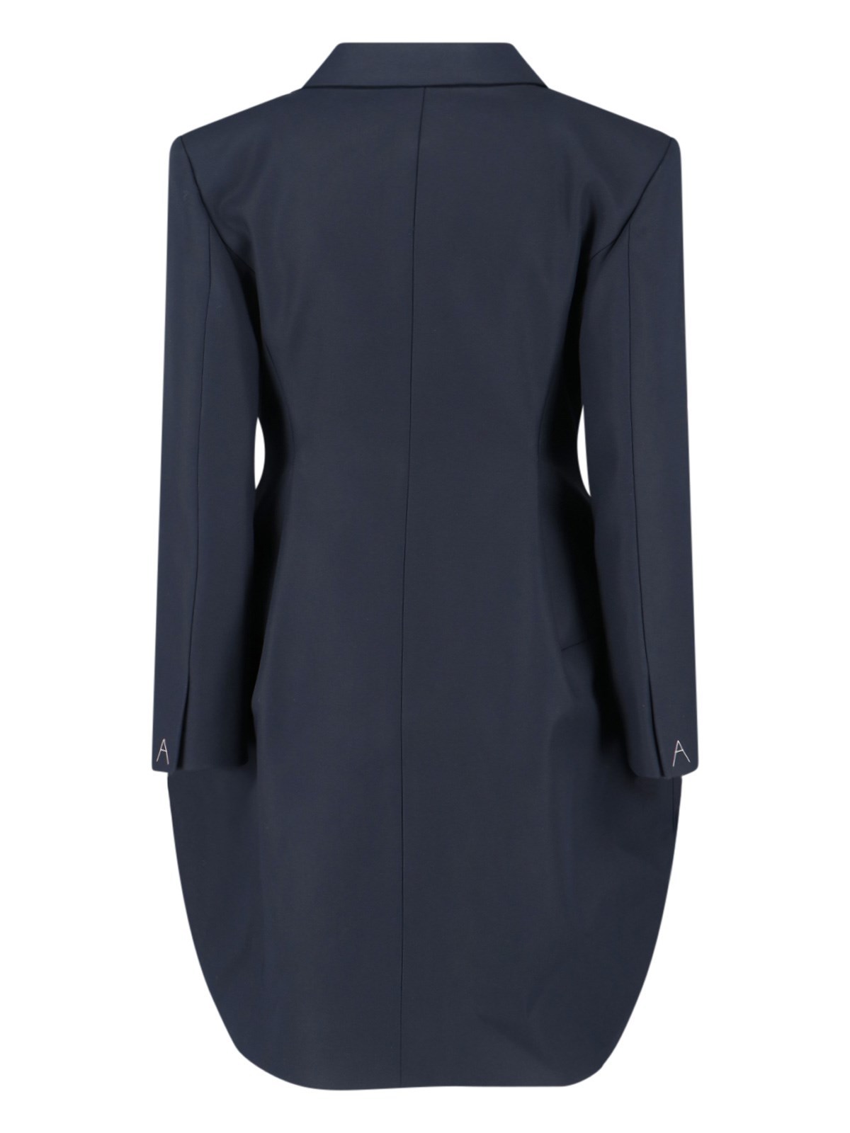 Alaïa Double-breasted Cotton Blazer In Blue