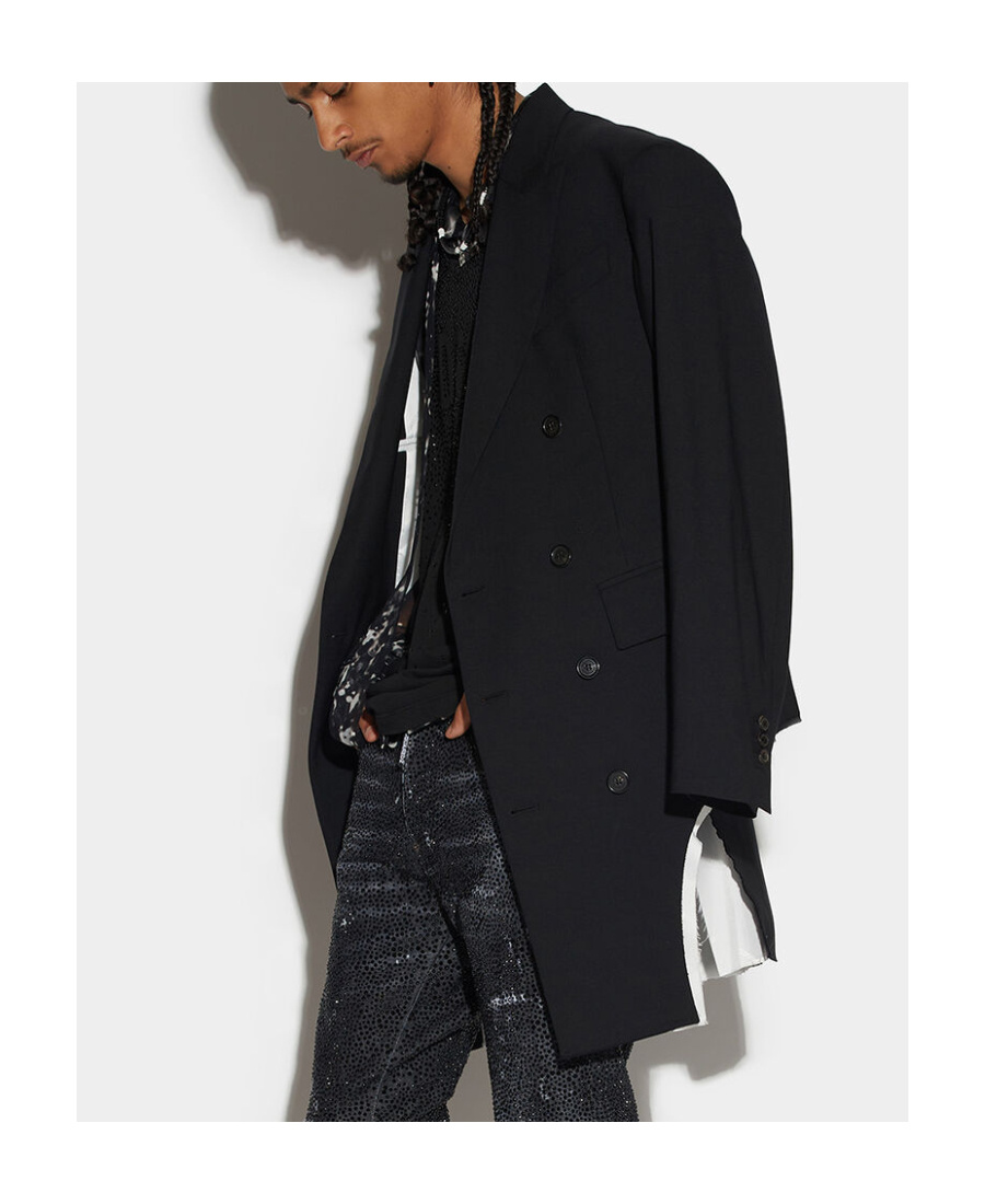 Shop Dsquared2 Double-breasted Blazer In Black
