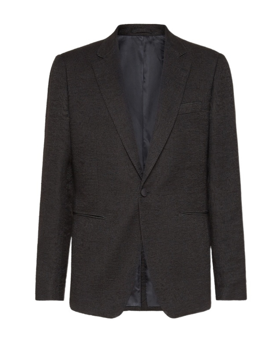 Ferragamo Lapel Suit Jacket In Black