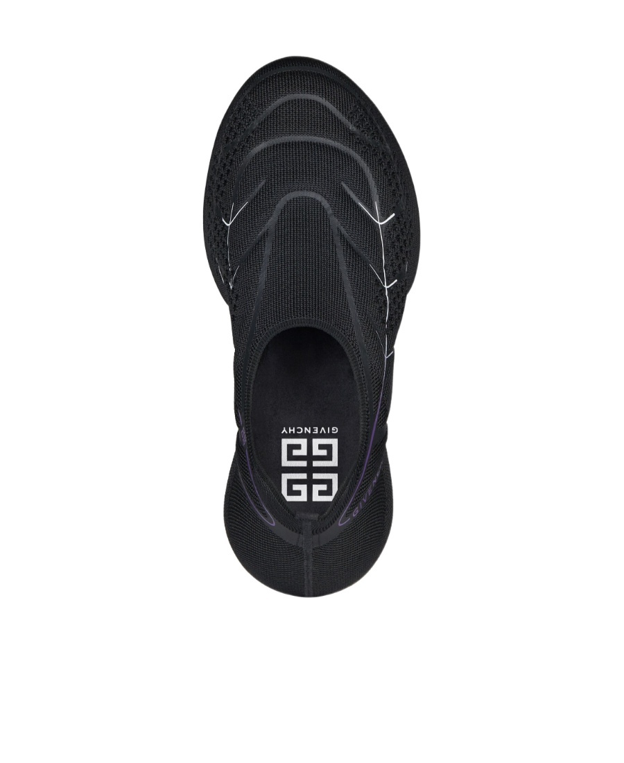 Givenchy Tk-360 Plus Knit Slip-on Sneakers In Black