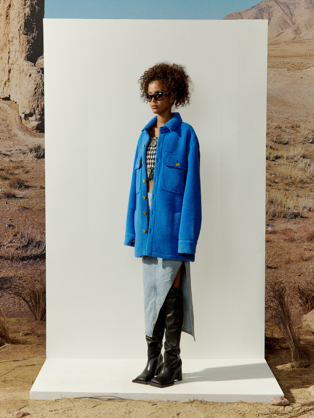 Charlie Luciano Button Casual Jacket In Blue