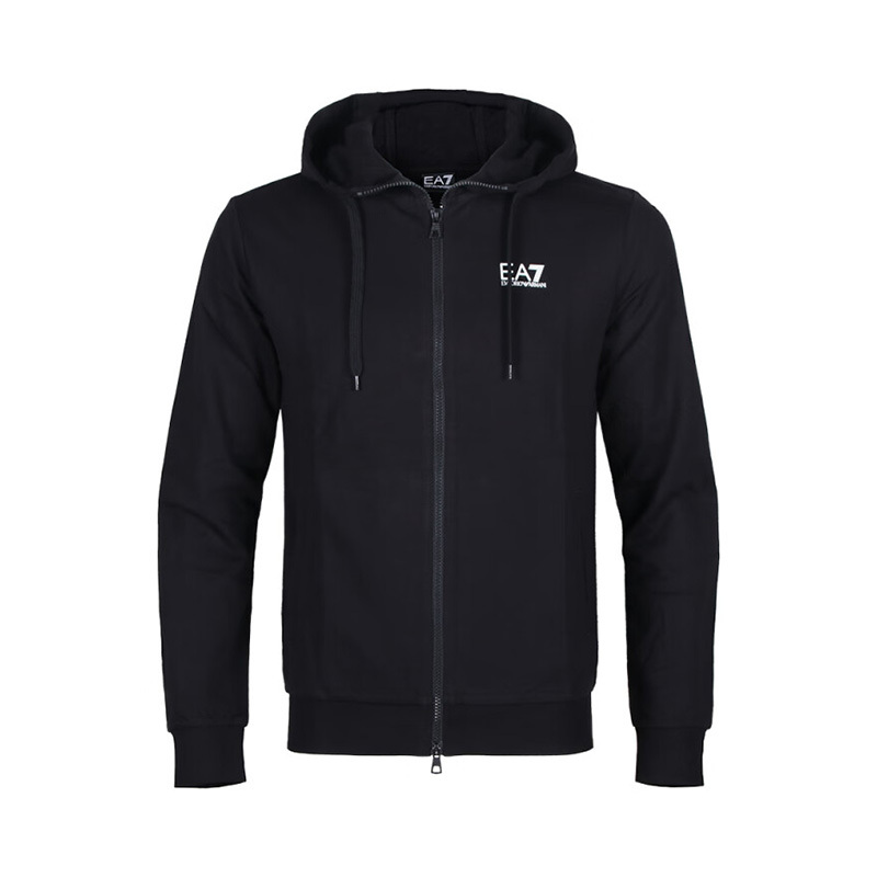 Ea7 Zip-up Tracksuit Set In Black