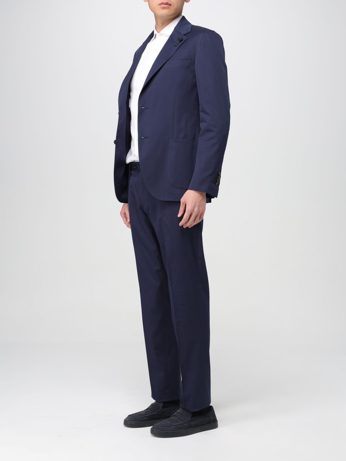 Lardini Long-sleeved Suit In Blue