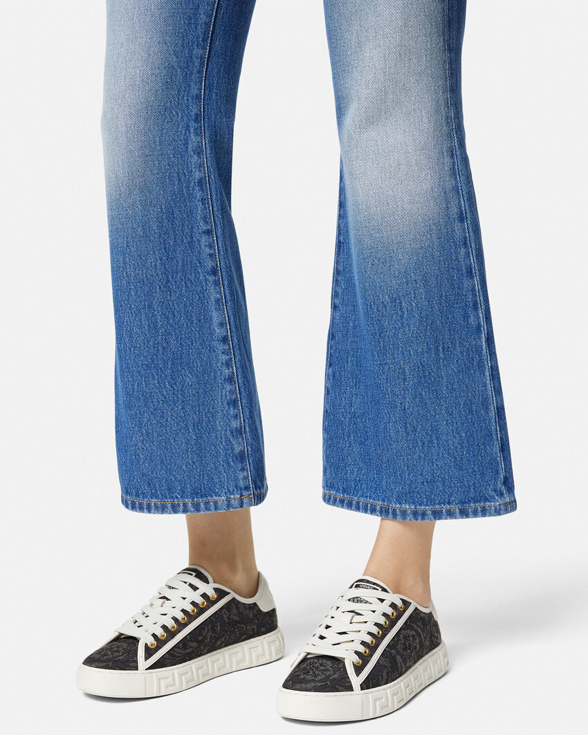 Versace Greca Barocco Sneakers In White