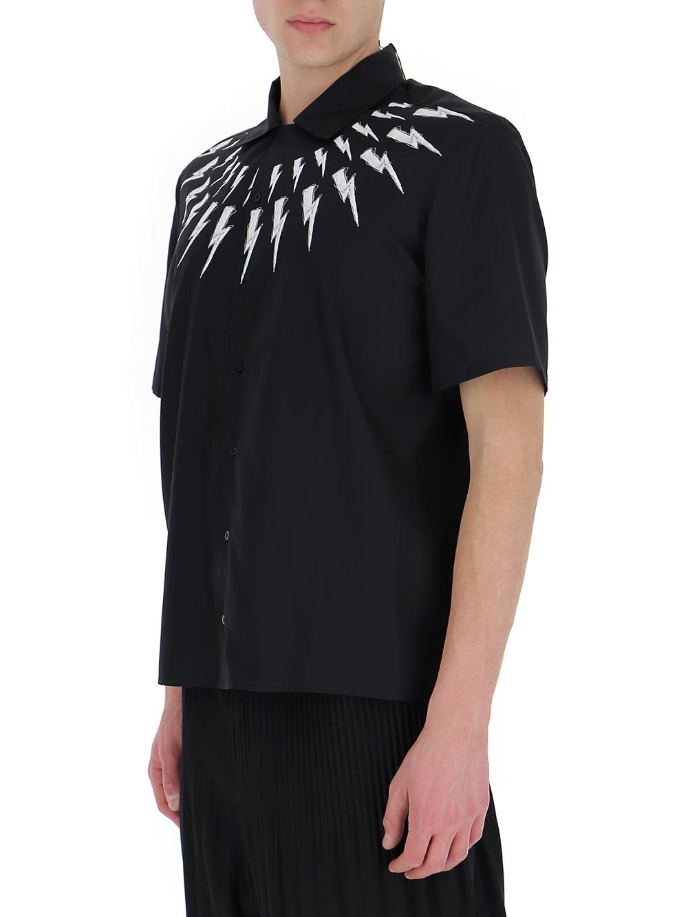 Neil Barrett Printed Shirt In Black