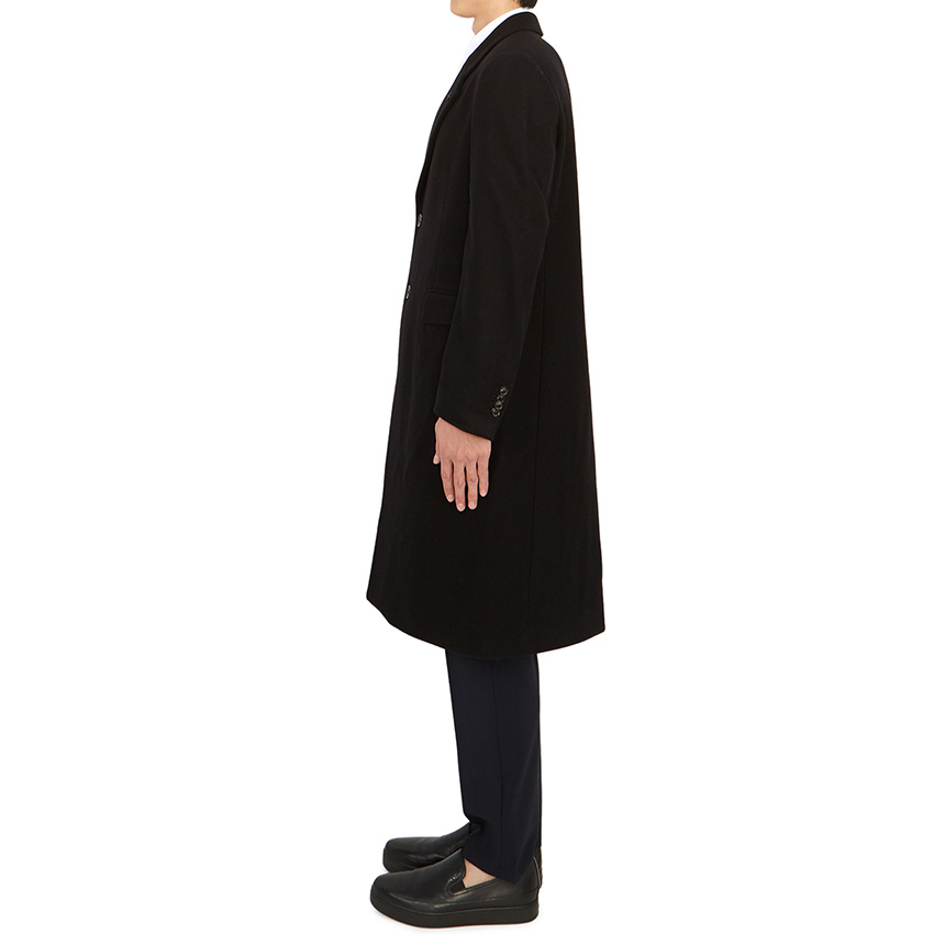 Lardini Long-sleeved Coat In Black