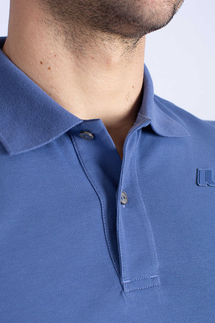 K-way Short-sleeved Polo Shirt In Blue