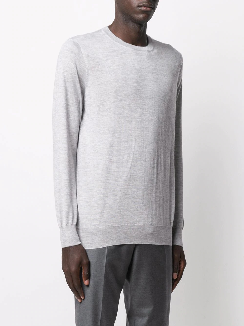 Brunello Cucinelli Round Neck Sweater In Gray