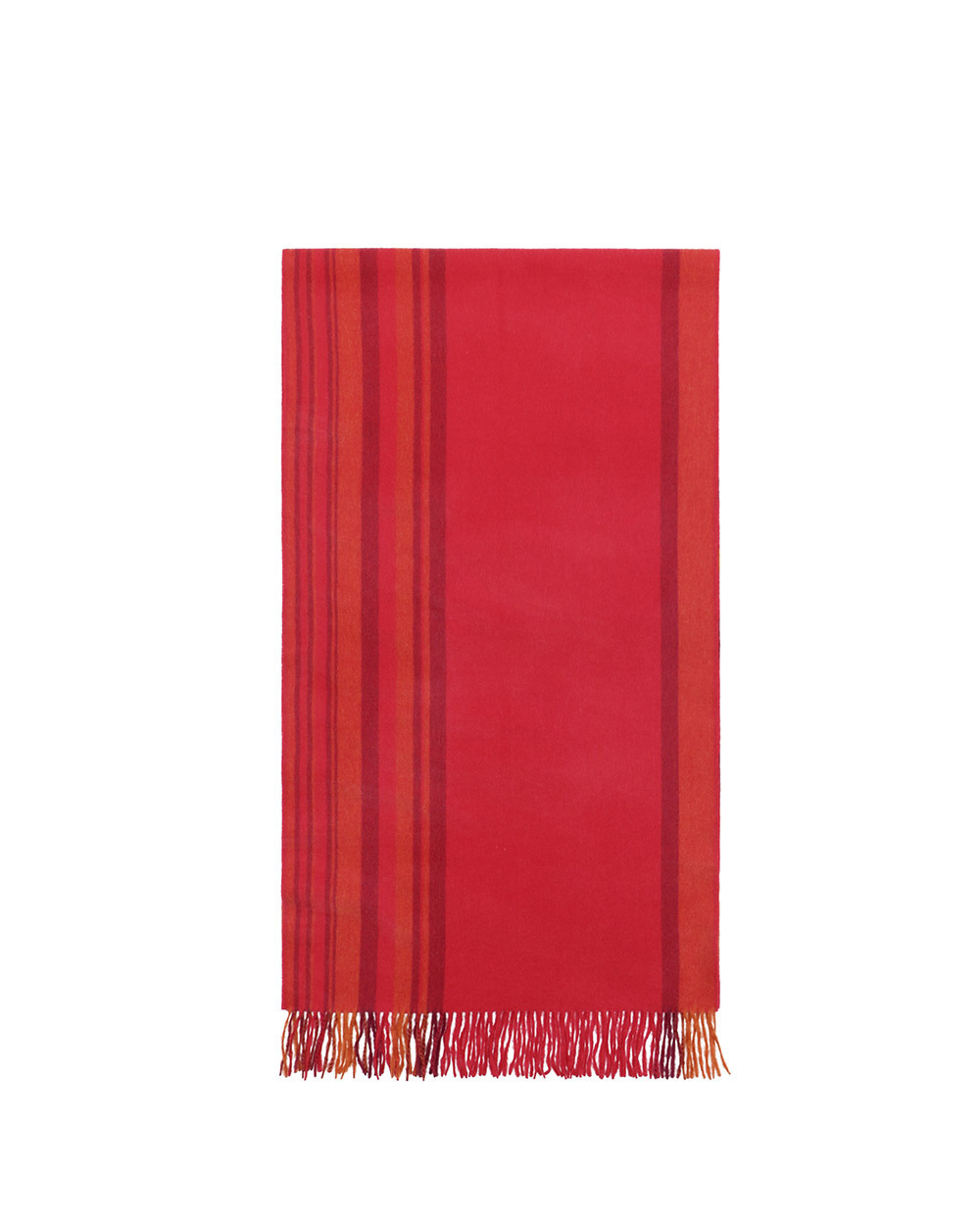 Weekend Max Mara Checkered Fringed Scarf In Red