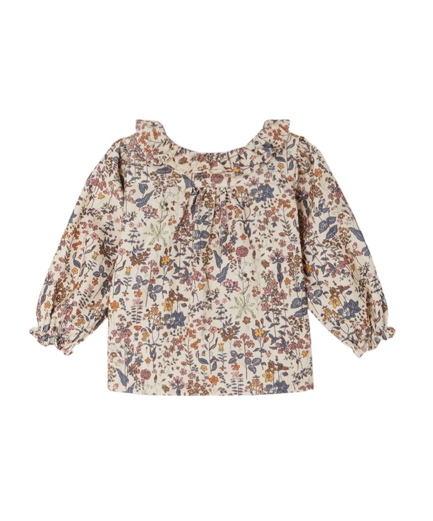 Bonpoint Multicoloured Gigi Blouse In Corduroy In Nude